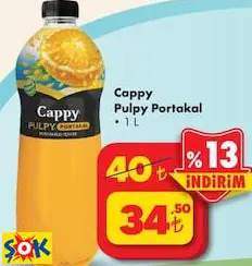 CAPPY PULPY PORTAKAL 1 L